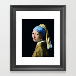 Jan Vermeer Girl With A Pearl Earring Baroque Art Framed Art Print