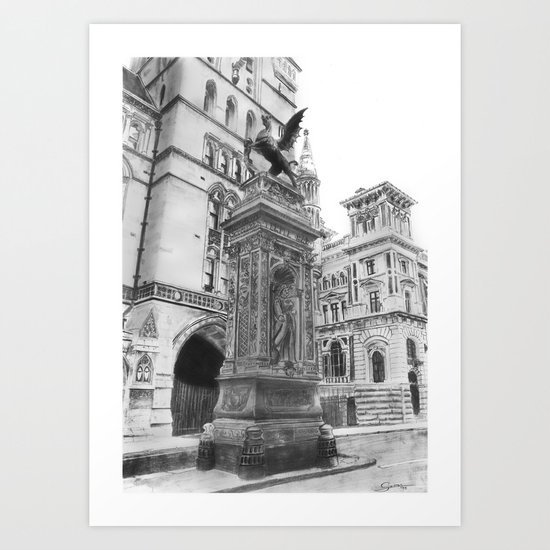 Temple Bar Memorial (London) Art Print
