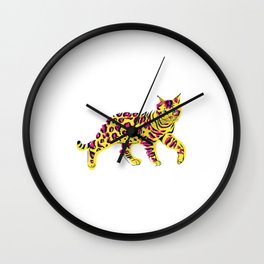 Colerful Cat Wall Clock | Bananaduck, Catpower, Graphicdesign, Funny, Blackcat, Cat, Kitty, Meme, Cool, Cats 