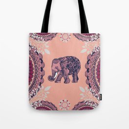 Bohemian Elephant Tote Bag | Illustration, Flowers, Elephant, Love, Natureleaves, Boho, Nature, Bohemian, Elephantlove, Dorm 