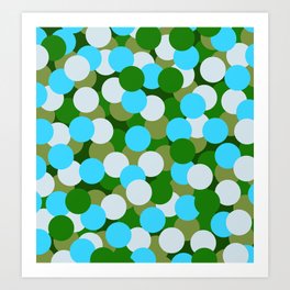 Abstraction_DOTS_GREEN_BLUE_COLOR_03 Art Print