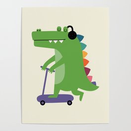 Croco Scooter Poster