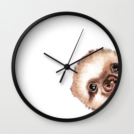 Sneaky Baby Sloth Wall Clock