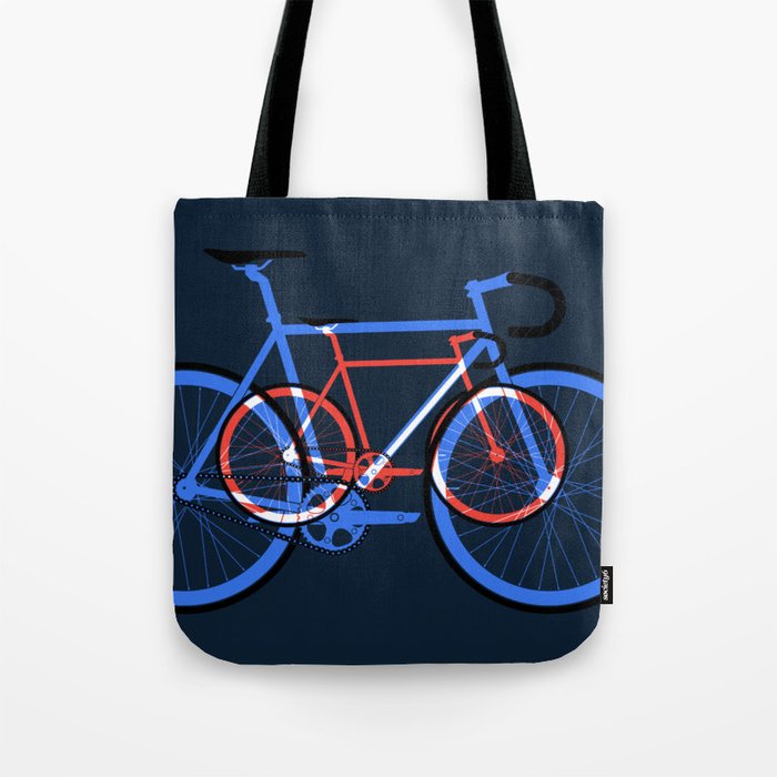 Fixed Gear Road Bikes – Blue, Purple and Red Tote Bag