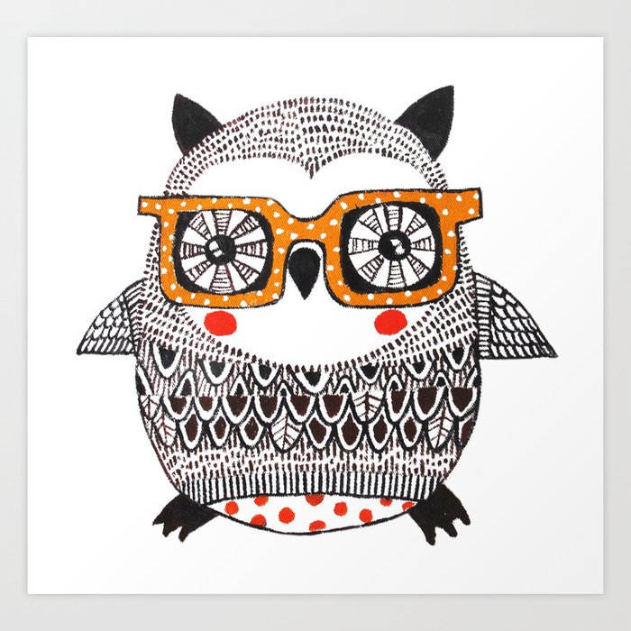 Owl art printable Art Print