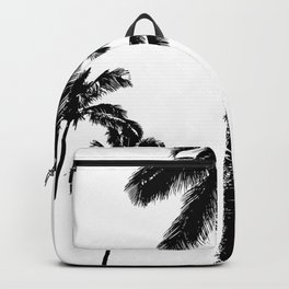 Monochrome tropical palms Backpack