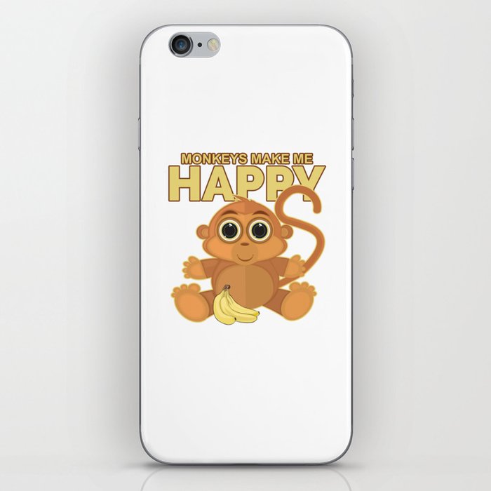 Monkeys Make Me Happy iPhone Skin