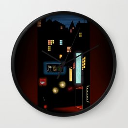 Late Night Neon Lights Wall Clock | Cafe, Coctails, Coffee, Vintagesign, Mid Century, Night, Neon, Mid Centurymodern, Alley, Martini 