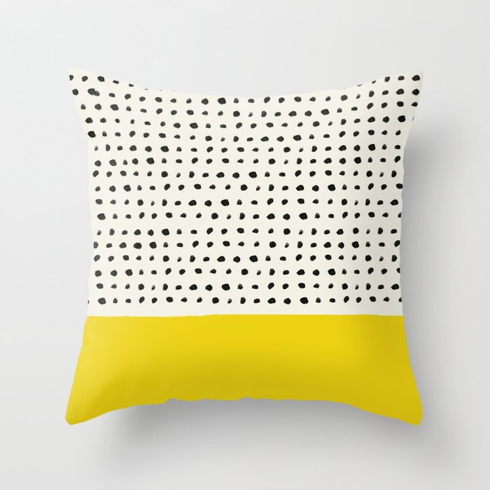 Sunshine x Dots Throw Pillow