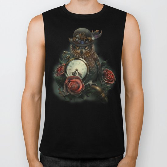 Sir Owl. Steampunk Biker Tank