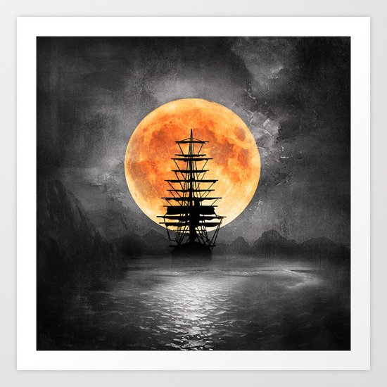 From the moon Art Print