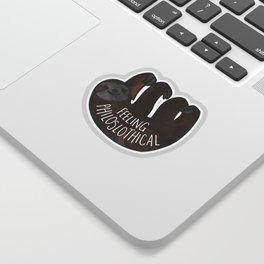 PhiloSLOTHical - cute sloth pun Sticker