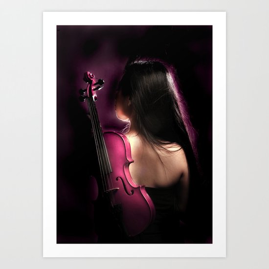 VIOLIN WOMAN Art Print