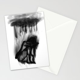 dark thoughts Stationery Card