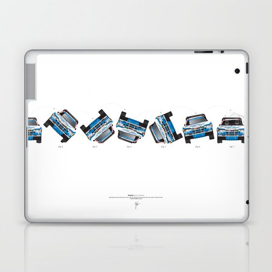 Ari Vatanen-Bruno Berglund, 1989 Paris Dakar crash sequence Laptop & iPad Skin