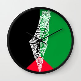 Palestine map فلسطين Wall Clock