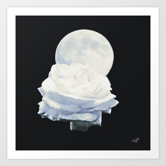 Moon Rose (2) Art Print
