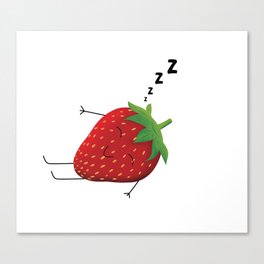 Strawberry sleeping Canvas Print