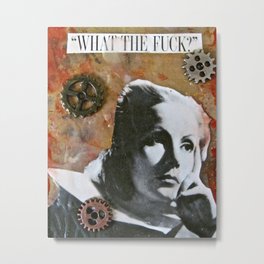 WTF Metal Print | People, Wax, Other, Vintage, Vintagecollage, Sarcastic, Mixed Media, Funny, Collage, Metal 