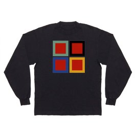 Modification of Tone and Hue of a Colour when placed on or near Different Colours, Plate 8 remake from the Colour Harmony And Contrast, 1912 by James Ward (vintage-wash) Long Sleeve T-shirt