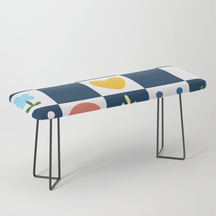 Color object checkerboard collection 10 Bench