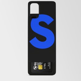 letter S (Blue & Black) Android Card Case