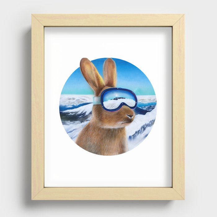 Ski Bunny Recessed Framed Print