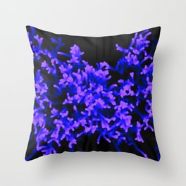 Midnight Coral Throw Pillow