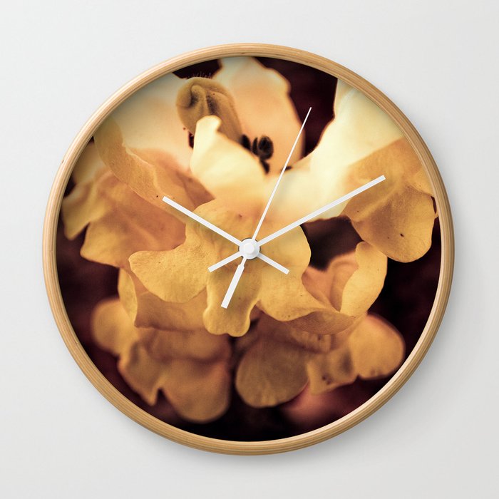 Golden Flori Wall Clock