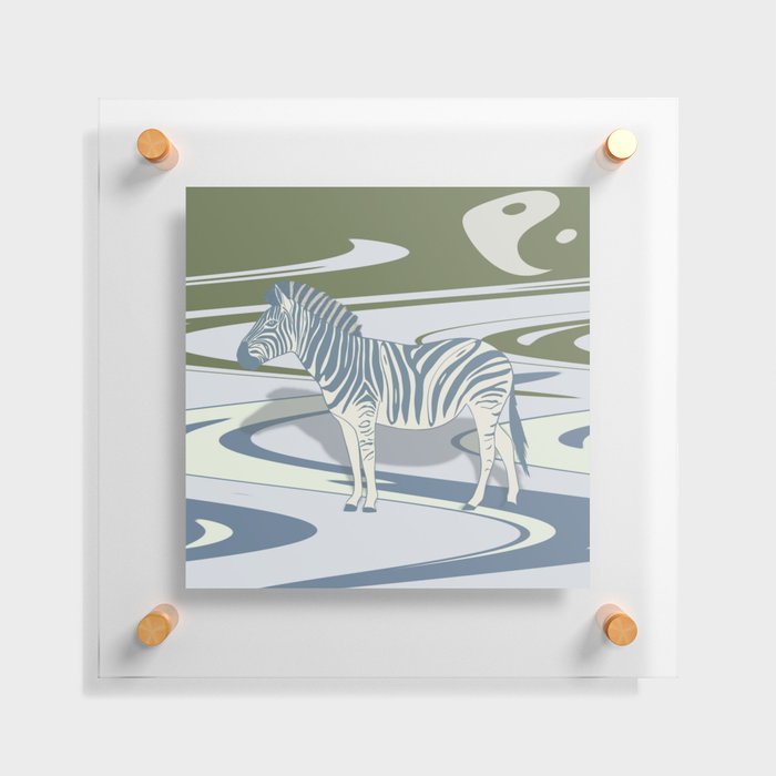 Wavy Zebra in Balance Floating Acrylic Print
