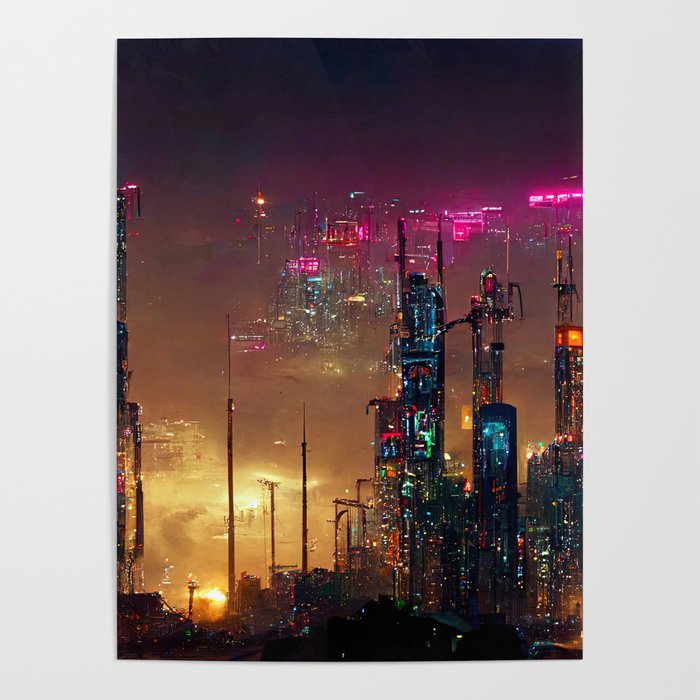 Postcards from the Future - Nameless Metropolis Poster