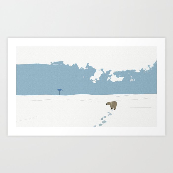 Meanwhile, in Antarctica Art Print