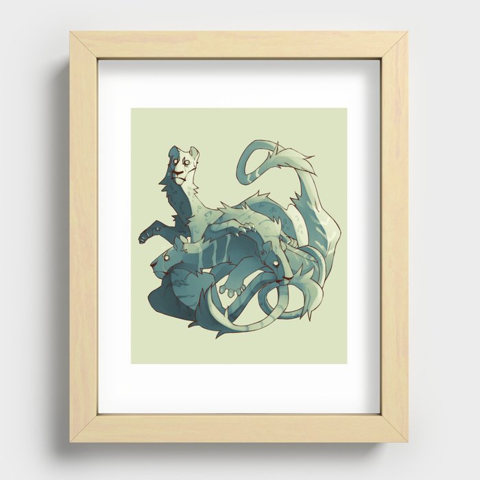 Pile of Cats Recessed Framed Print