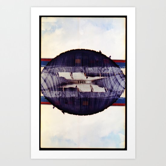 the look in your eyes from under away near breath (35mm multi exposure) Art Print