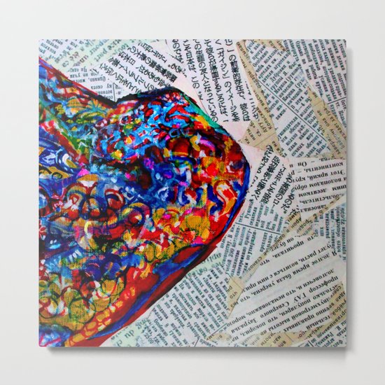 YIN YANG WORDS Metal Print