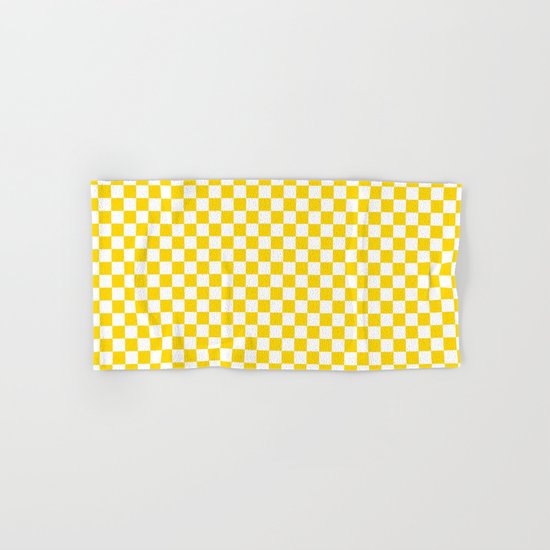 Checker (Gold/White) Hand & Bath Towel