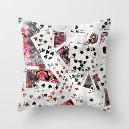 Abstract  Playing Cards Digital art Throw Pillow