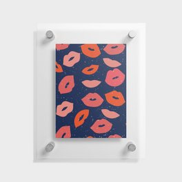 Vector background with Lips seamless pattern for wedding and Valentine's Floating Acrylic Print
