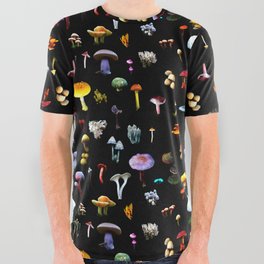 Multitude of Mushrooms All Over Graphic Tee