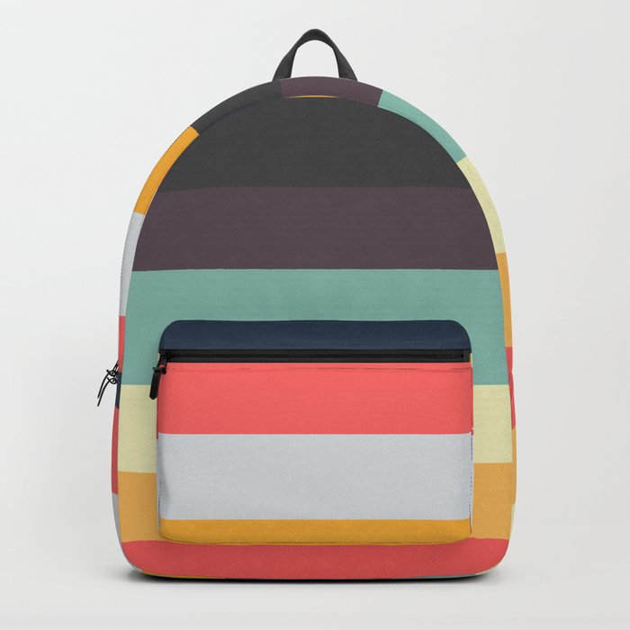 New York Stripes - Colorful Abstract Striped Pattern Backpack