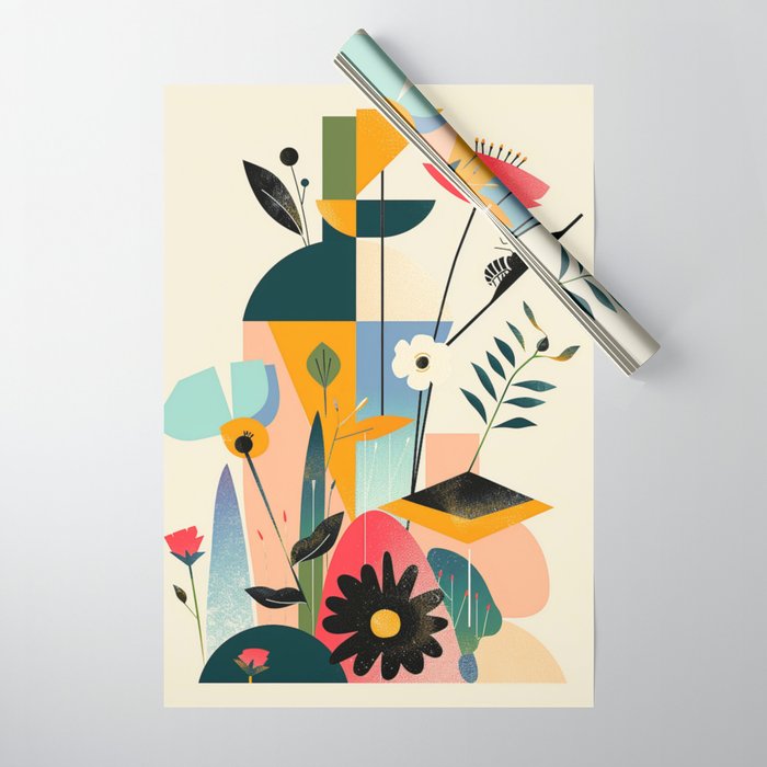 Bauhaus Floral #12 Wrapping Paper