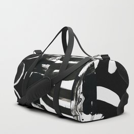 Edges of Black and White Duffle Bag