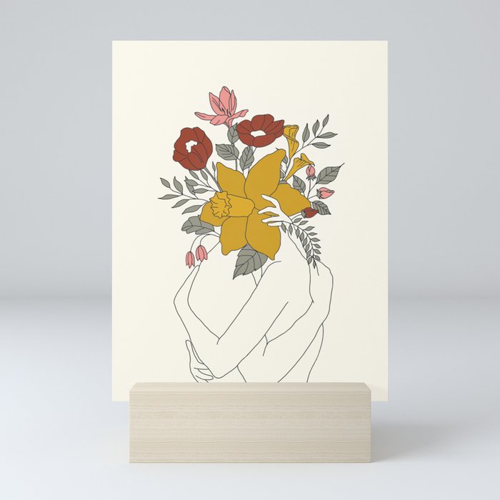 Colorful Blossom Hug Mini Art Print