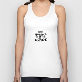 Daddy You Rock My World Unisex Tank Top