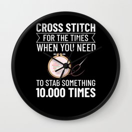 Cross Stitch Pattern Beginner Counted Needle Wall Clock
