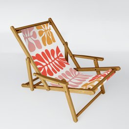 Matisse inspired pink, yellow and red cut-out shapes with texture Sling Chair