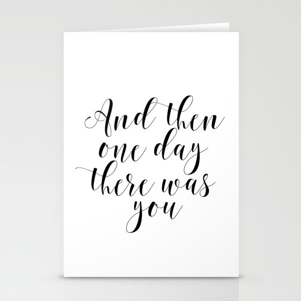 Printable Wall Art Wedding Sign And Then One Day There Was You Love Wall Art Bedroom Print Brid Stationery Cards By Lovelyprints Society6