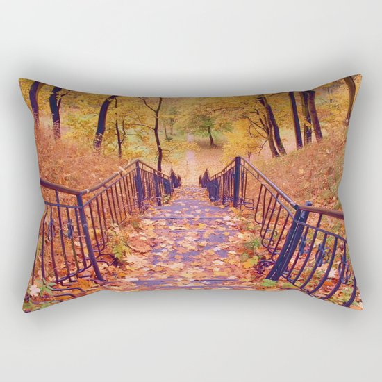 Stairs in the Fall Rectangular Pillow