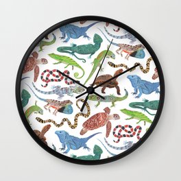 Endangered Reptiles Around the World Wall Clock