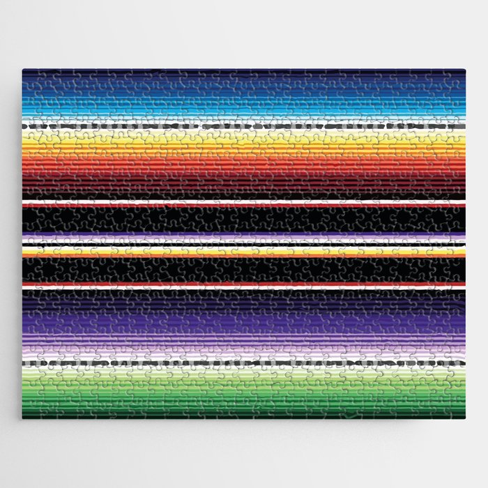Black neon Serape Saltillo Mexican sarape blanket vibrant color